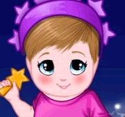 Vestindo uma linda bebezinha